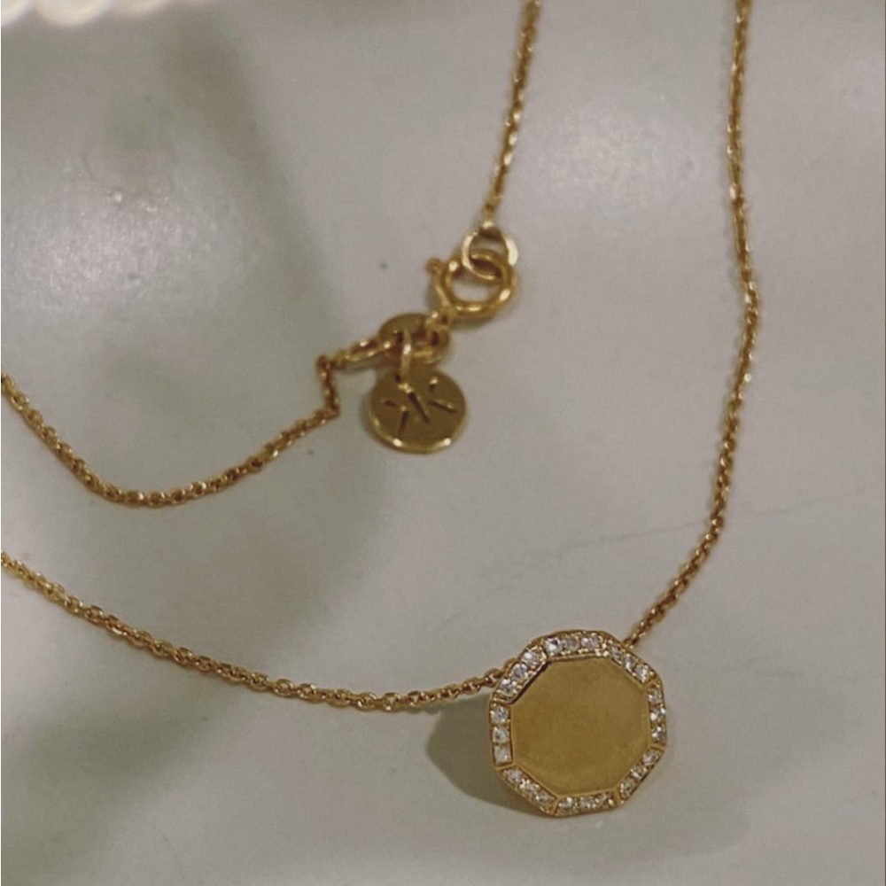 KATKIM COSMA PAVÉ NECKLACE 18K ROSE GOLD